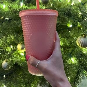 BRAND NEW WITH TAGS! STARBUCKS pink lemonade soft Touch studded tumbler - grande